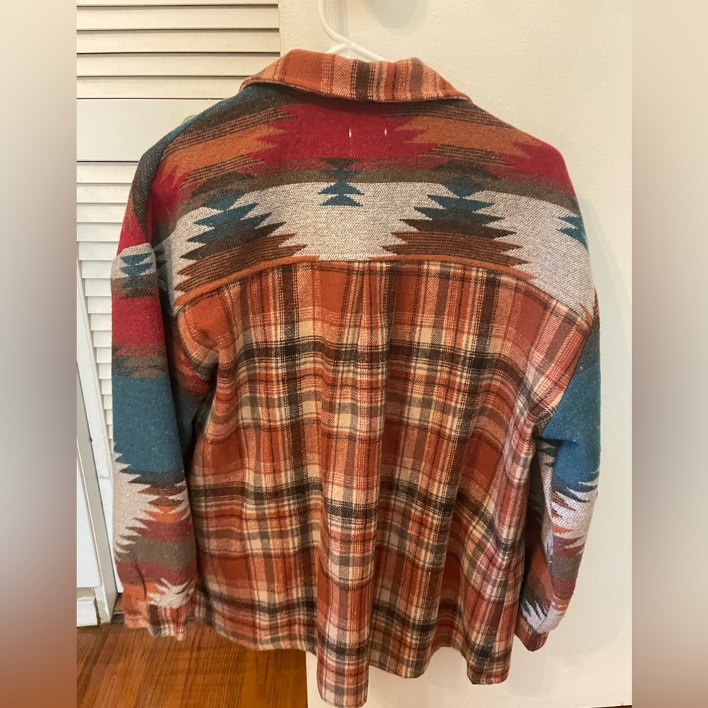 Aztec Plaid Flannel - Picture 2 of 2